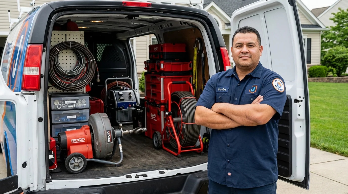 Professional drain cleaning equipment and Johns Plumbing LLC plumber in Port Orchard