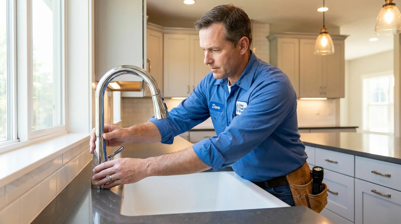 Kitchen faucet installation by Johns Plumbing LLC in Port Orchard