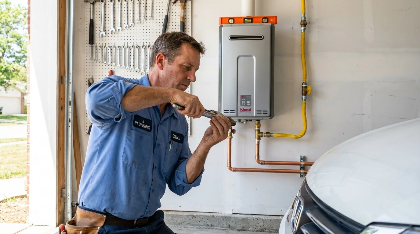 Tankless water heater installation by a Johns Plumbing LLC plumber in Port Orchard